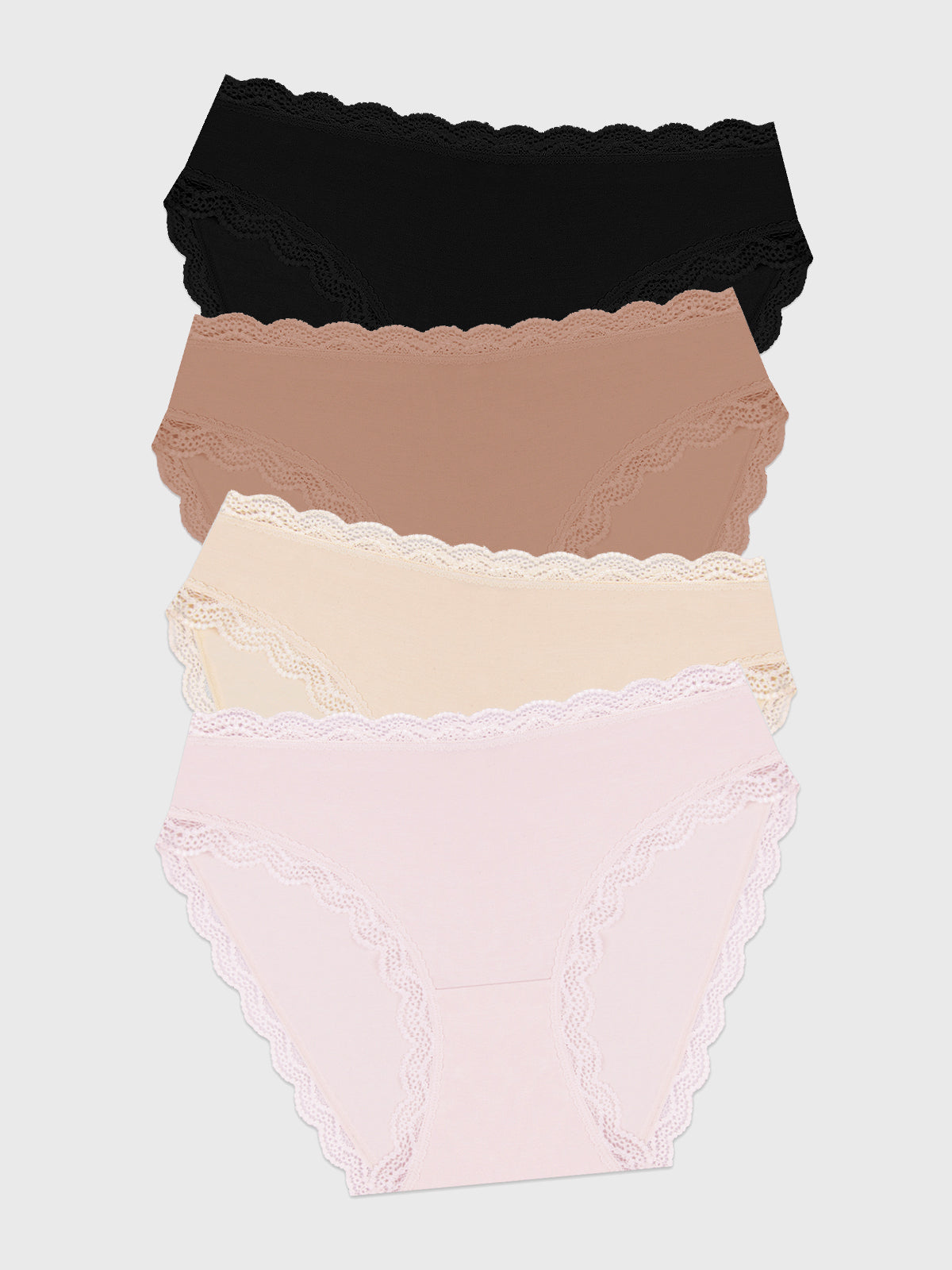 Mid Rise High Leg Brief Four Pack - Sand Essentials