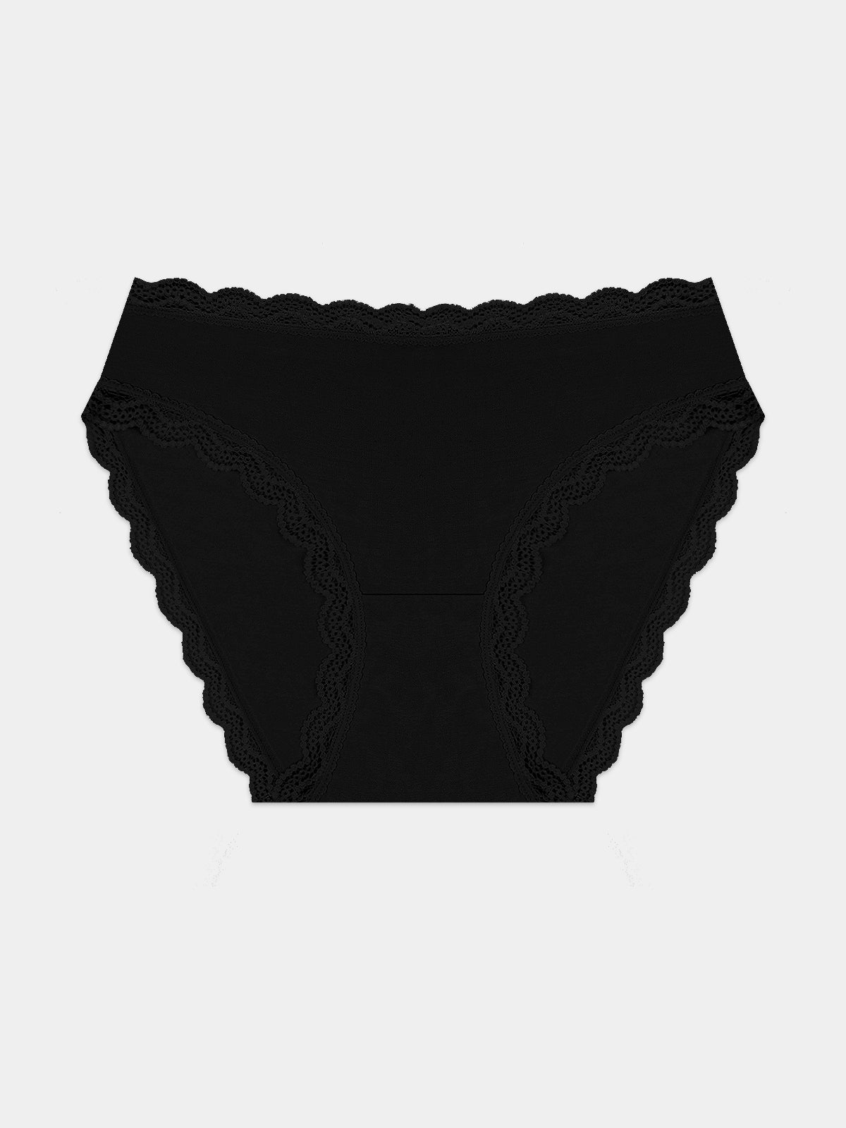 Mid Rise High Leg Brief - Black