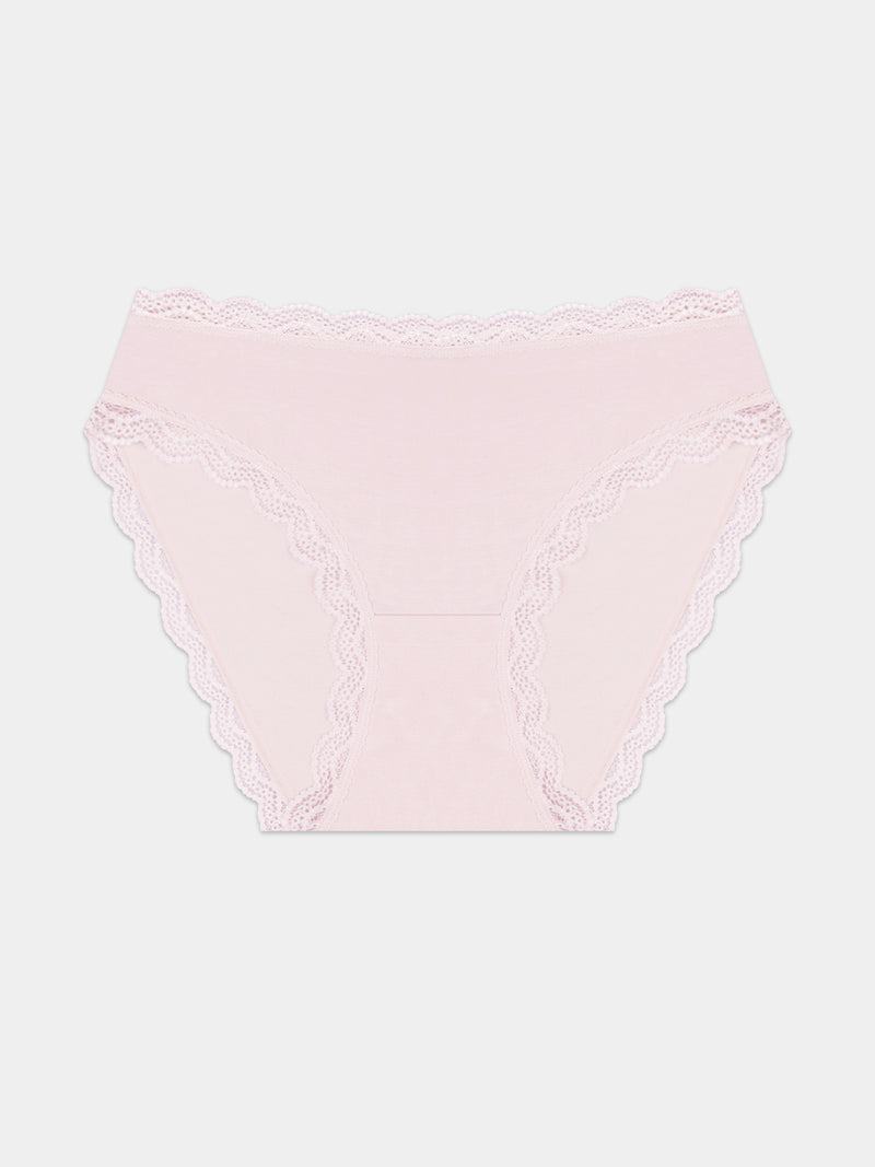 Mid Rise High Leg Brief - Pink-a-Boo