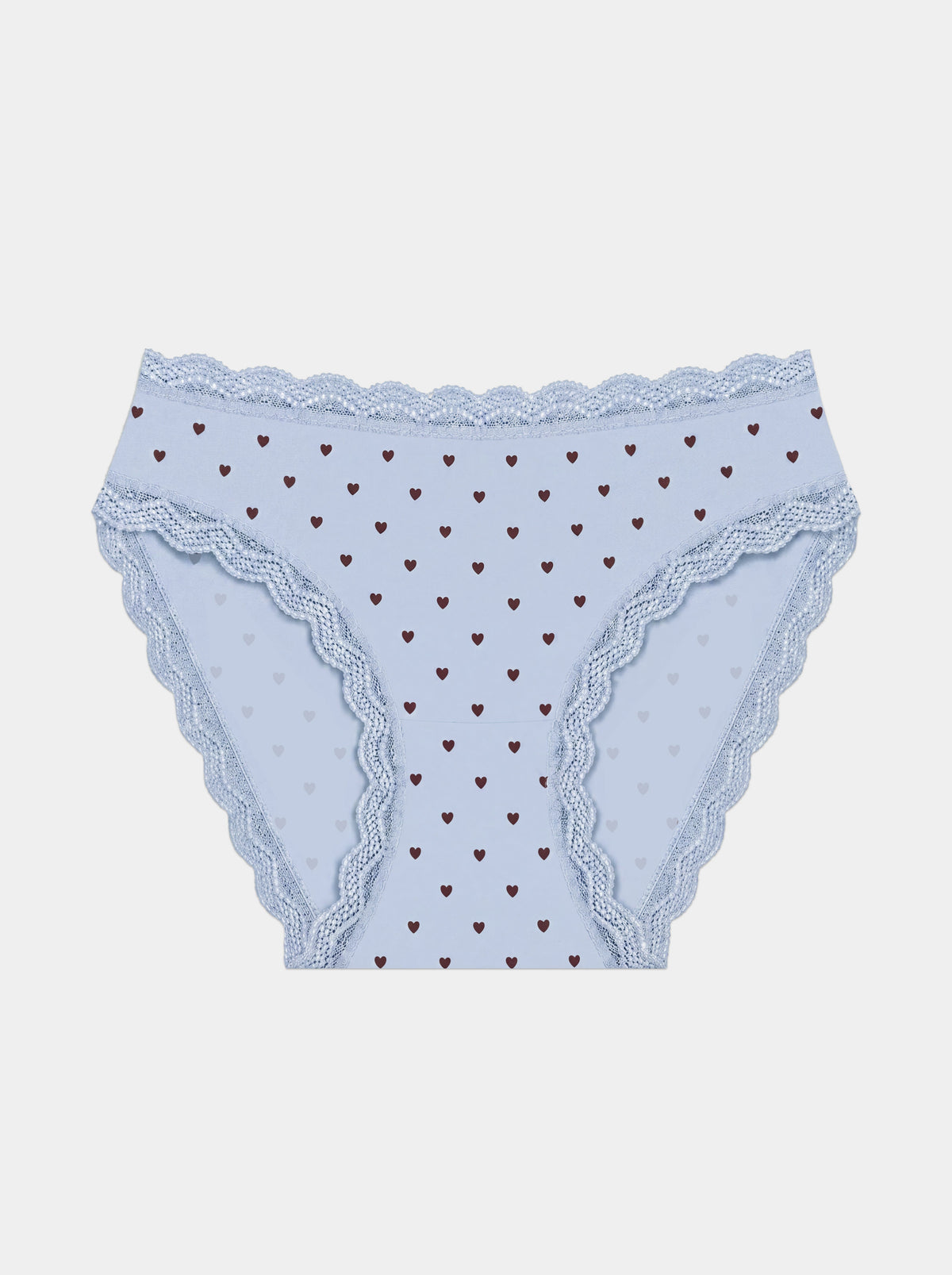 Mid Rise High Leg Brief - Icons Mini Heart