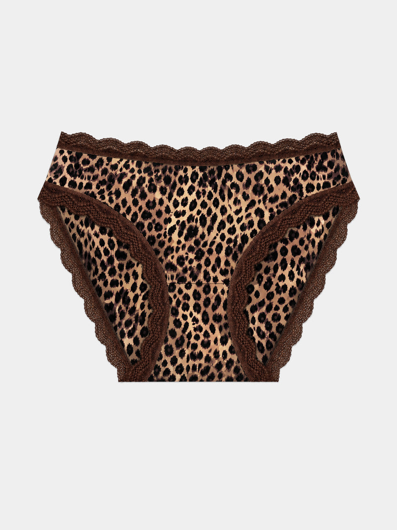 Mid Rise High Leg Brief - True Leopard