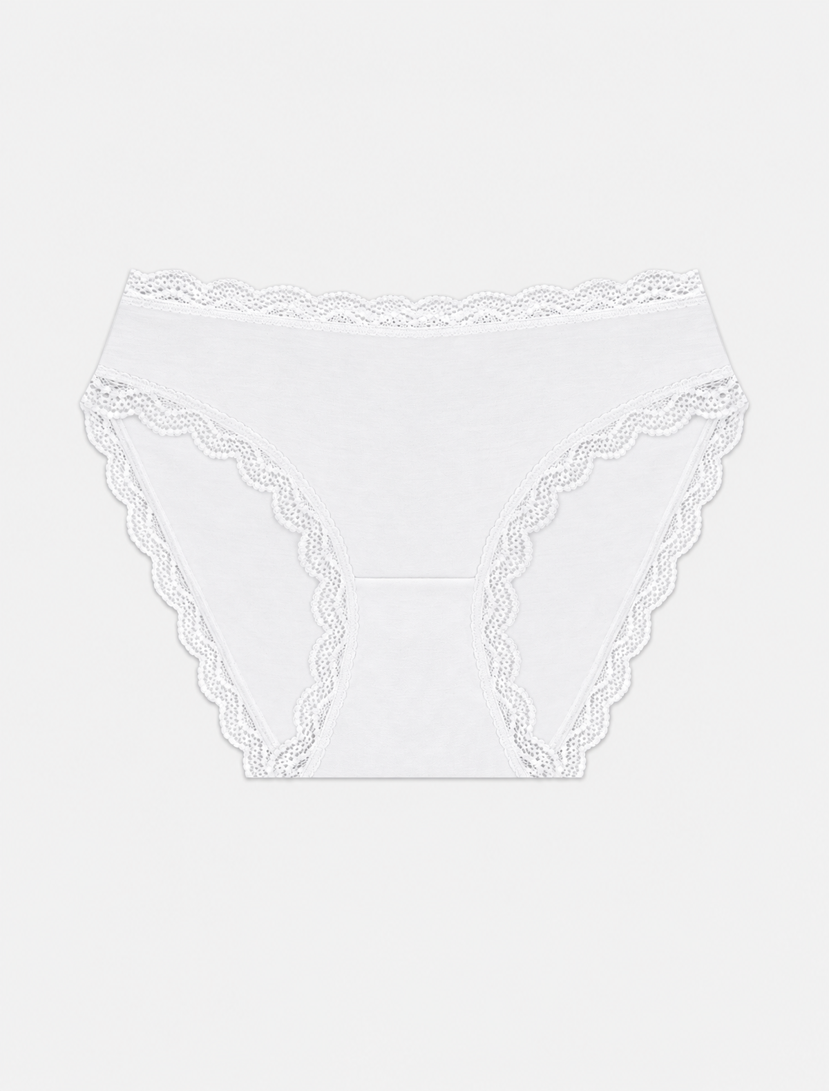Mid Rise High Leg Brief - White