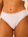 Mid Rise High Leg Brief - White