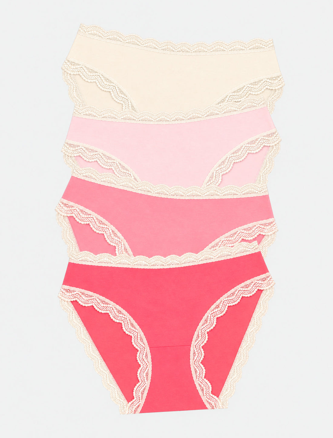Mid Rise High Leg Brief Four Pack - Coconut Ice