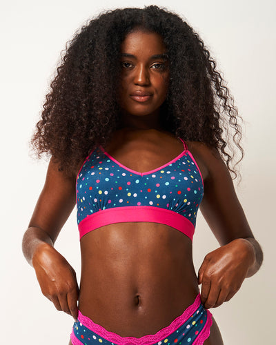 T-Shirt Bra - Midnight Confetti Stripe & Stare