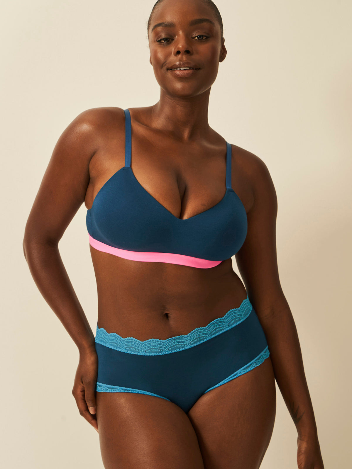 High Rise Brief - Midnight Neon Blue Charming Garment Enterprises Co