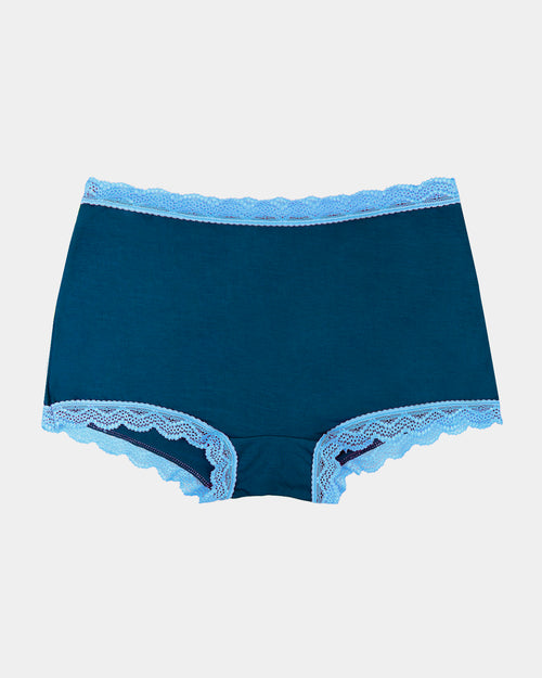 Hipster Brief - Midnight Neon Blue Stripe & Stare