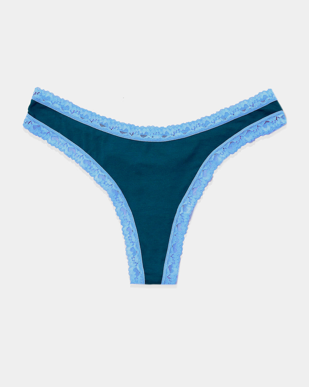 Thong - Grey Marl  Sustainable TENCEL™ Lace Underwear – Stripe