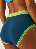 High Rise Brief - Midnight Neon Green