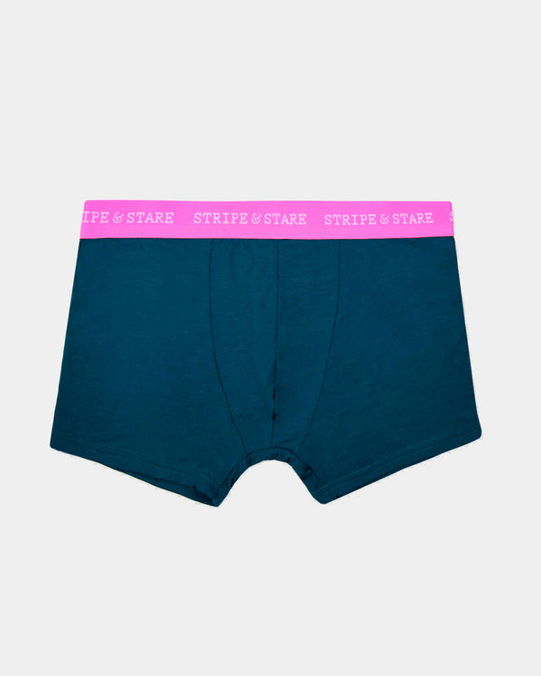 Unisex Boxer - Midnight Neon Pink Stripe & Stare®