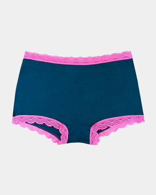 Hipster Brief - Midnight Neon Pink Stripe & Stare