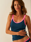 Lace Cami - Midnight Neon Pink
