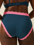 High Rise Brief - Midnight Neon Pink