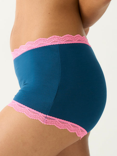 Hipster Brief - Midnight Neon Pink