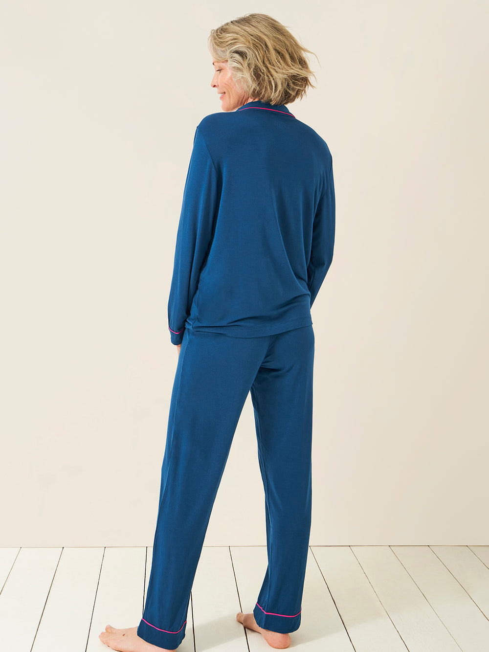 Long Pajama Set - Midnight and Raspberry Wholegood Inter-United Ltd