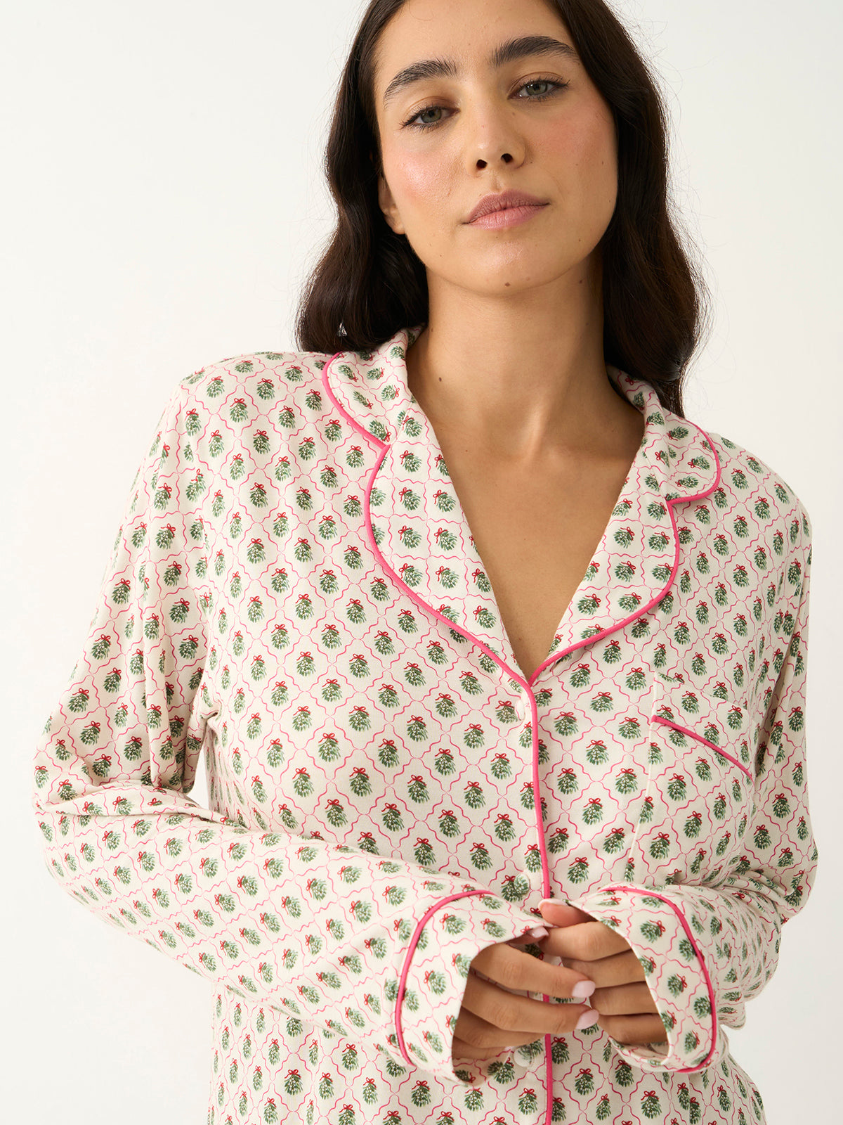Long Pajama Set - Mistletoe Kisses