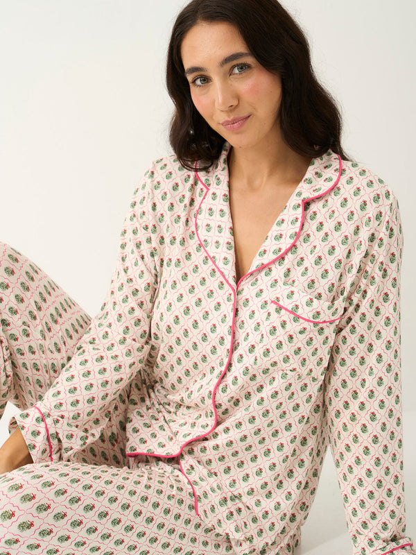 Long Pajama Set - Mistletoe Kisses
