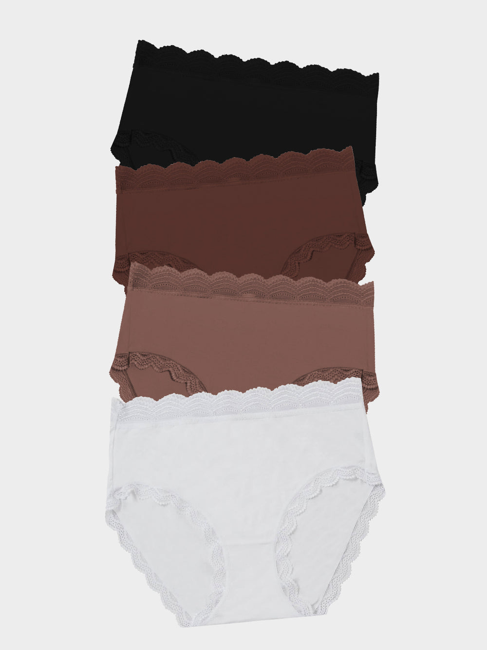 High Rise Brief Four Pack - Mocha Essentials Charming Garment Enterprises Co