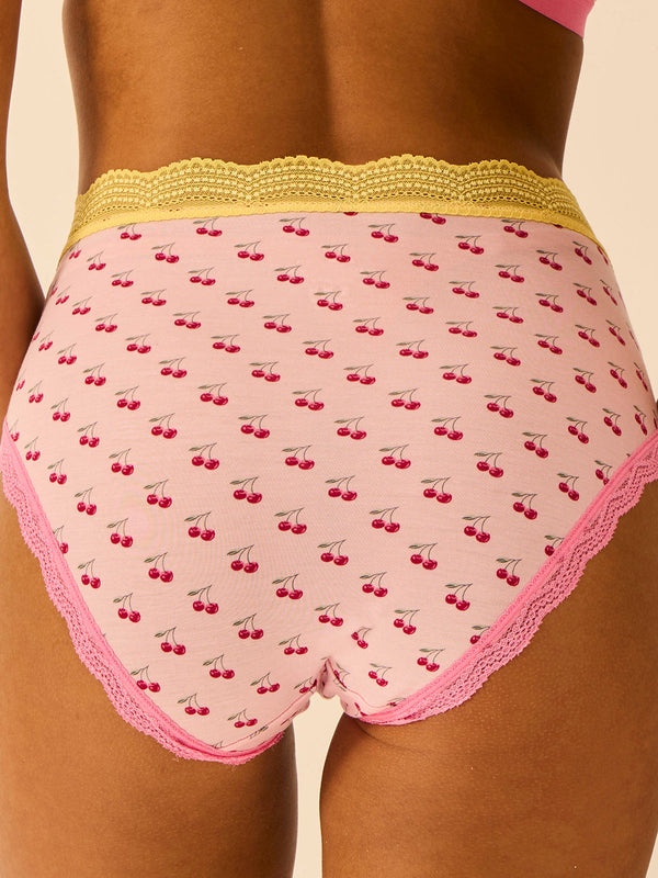High Rise Brief Four Pack - Cherry Baby
