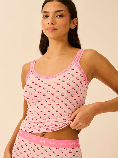 Lace Cami- Cherry Baby