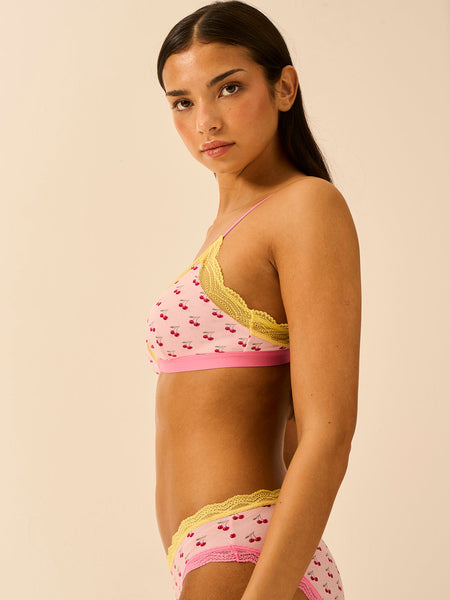 Light Lace Triangle Lace Bra - Cherry Baby