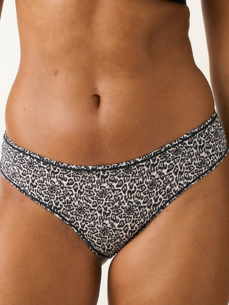 ZigZag Lace Brazilian Brief Four Pack - Leopard