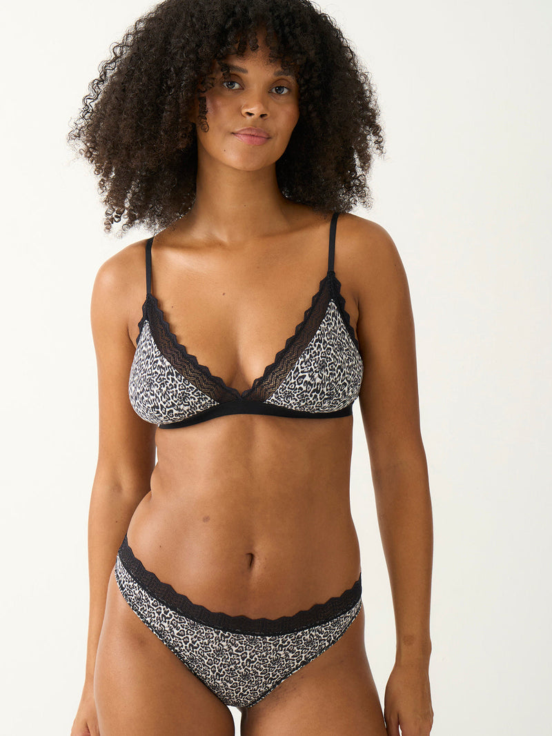 ZigZag Lace Thong - Leopard