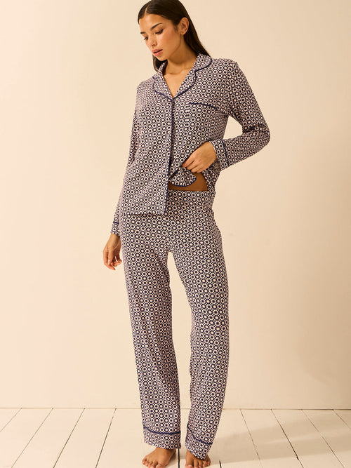 Long Pajama Set - Mosaic Nights
