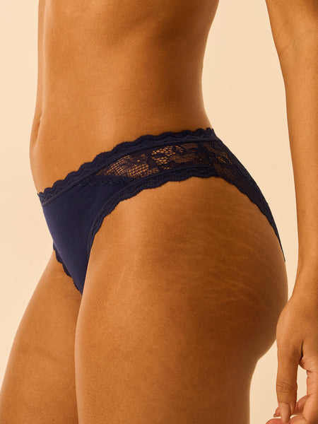 Eco Lace Original Brief Four Pack - Navy & Pale Pink