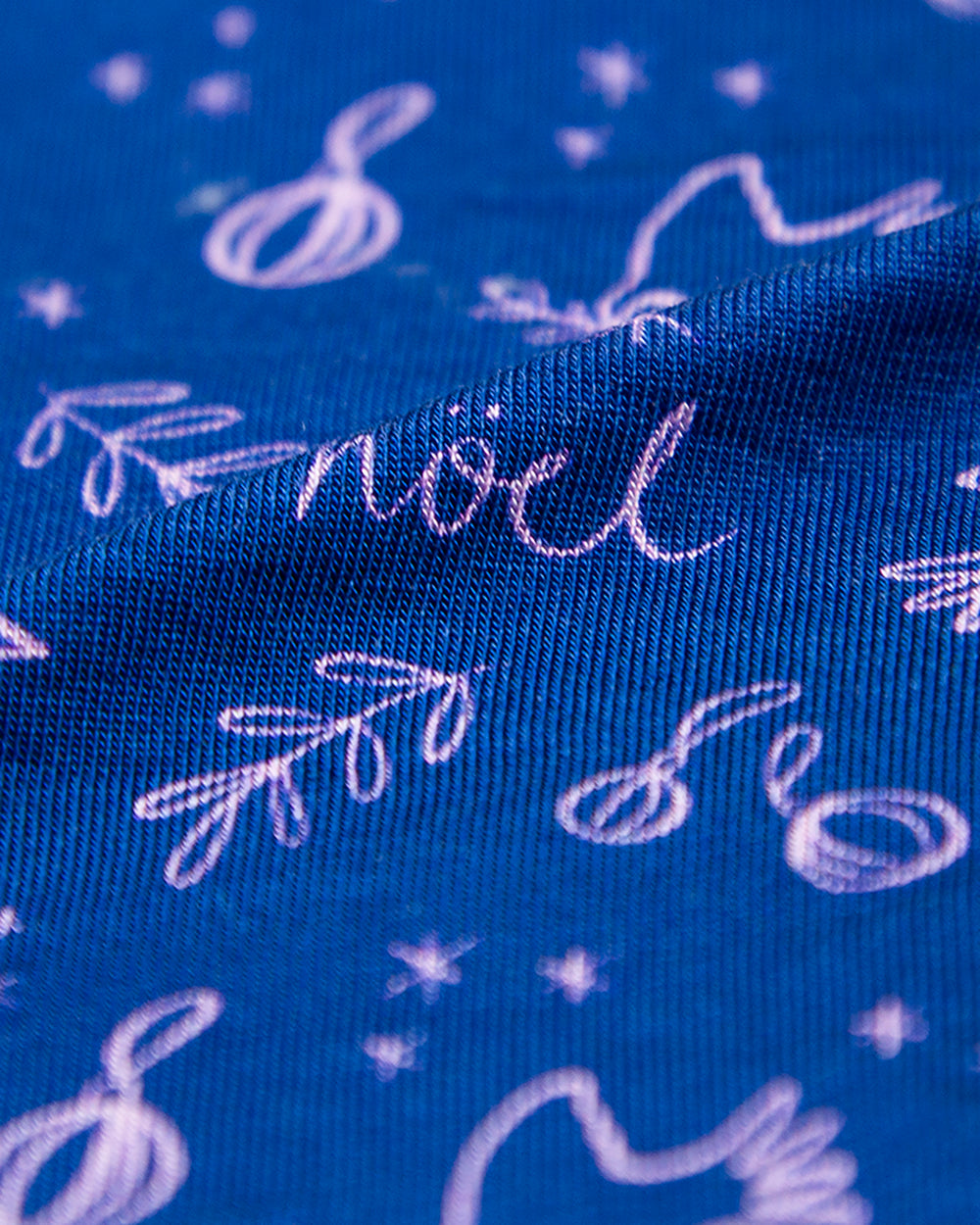 Long Pajama Set - Navy Noel Stripe & Stare