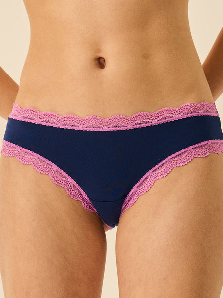 Brazilian Brief - Navy & Sweet Violet