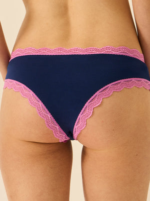 Brazilian Brief - Navy & Sweet Violet