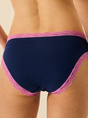 The Original Brief  - Navy & Sweet Violet