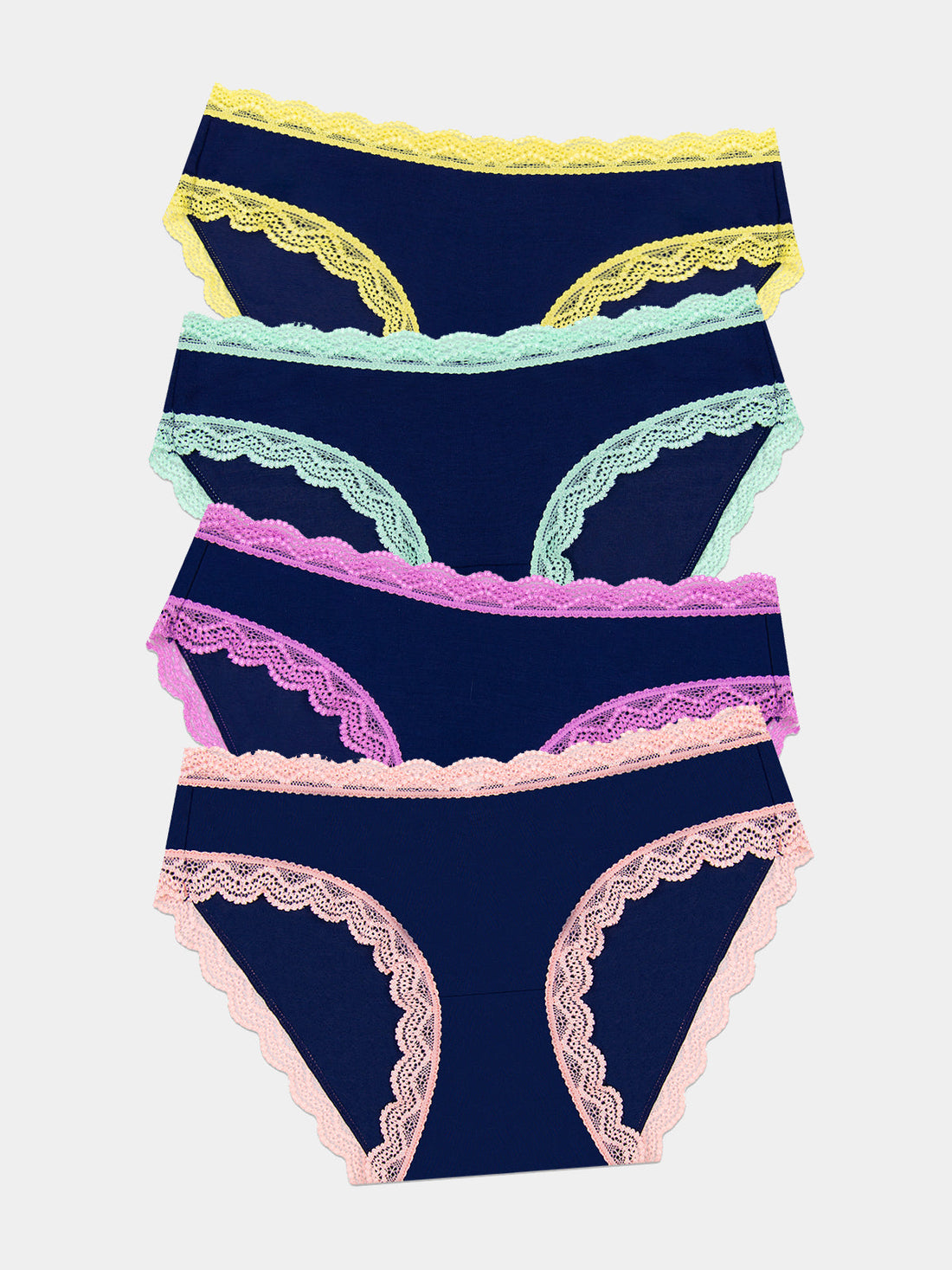 The Original Brief Four Pack - Navy Pastels Wholegood Inter-United Ltd