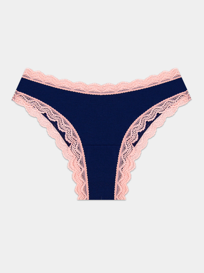 Brazilian Brief - Navy & Neon Peach Wholegood Inter-United Ltd