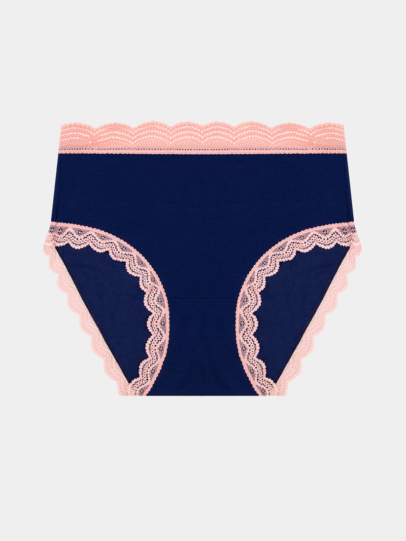 High Rise Brief - Navy & Neon Peach Wholegood Inter-United Ltd