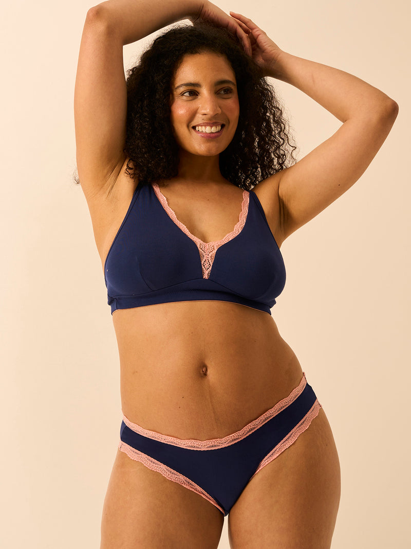 The Original Brief - Navy & Neon Peach