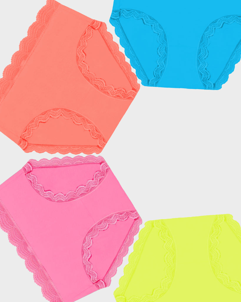 Stripe & Stare} Neon Candy Thong Box :: Pack of 4 – Ellington & French