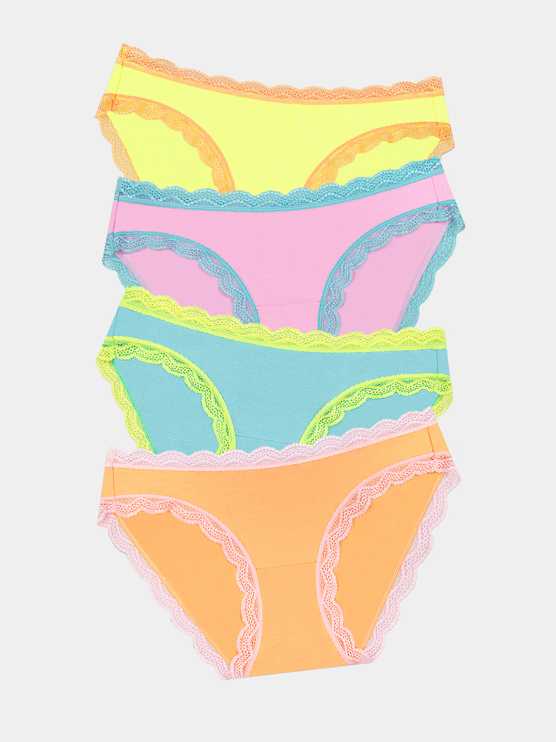The Original Brief Four Pack - Neon Candy Charming Garment Enterprises Co