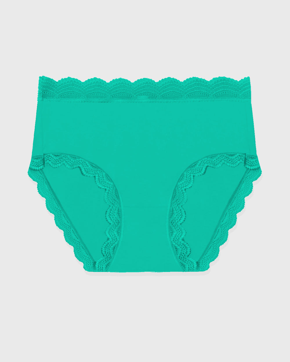 High Rise Brief - Neon Mint Stripe & Stare