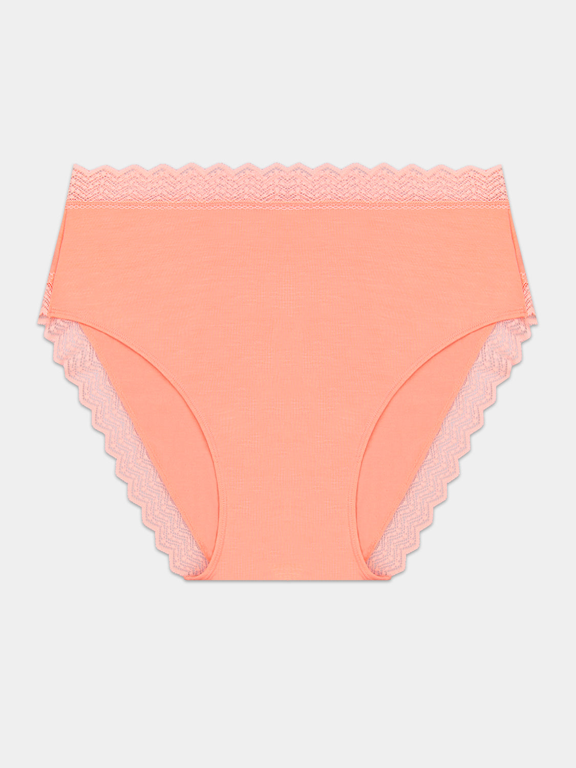 ZigZag Lace High Rise Brief - Peach Pop Hop Lun Limited