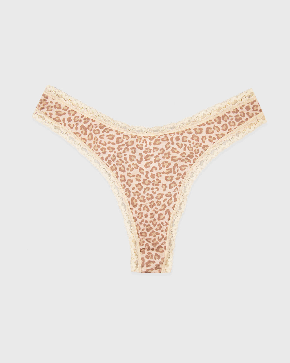 Thong - Neutral Leopard Sand Stripe & Stare