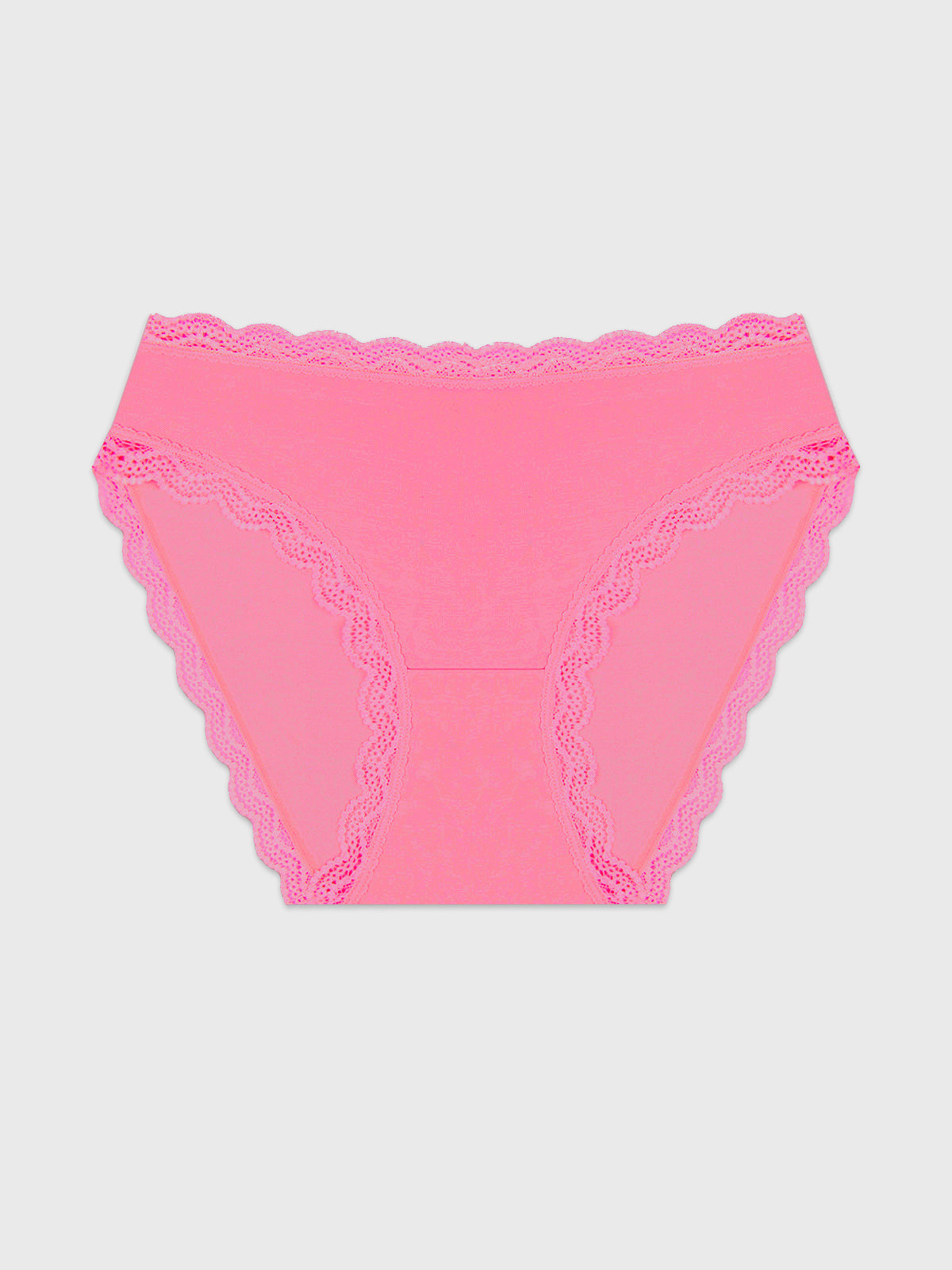 Mid Rise High Leg Brief - Pop Pink