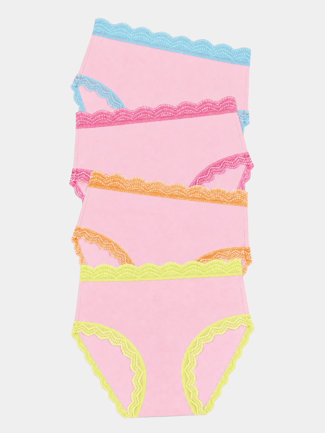 High Rise Brief Four Pack - Neon Kiss