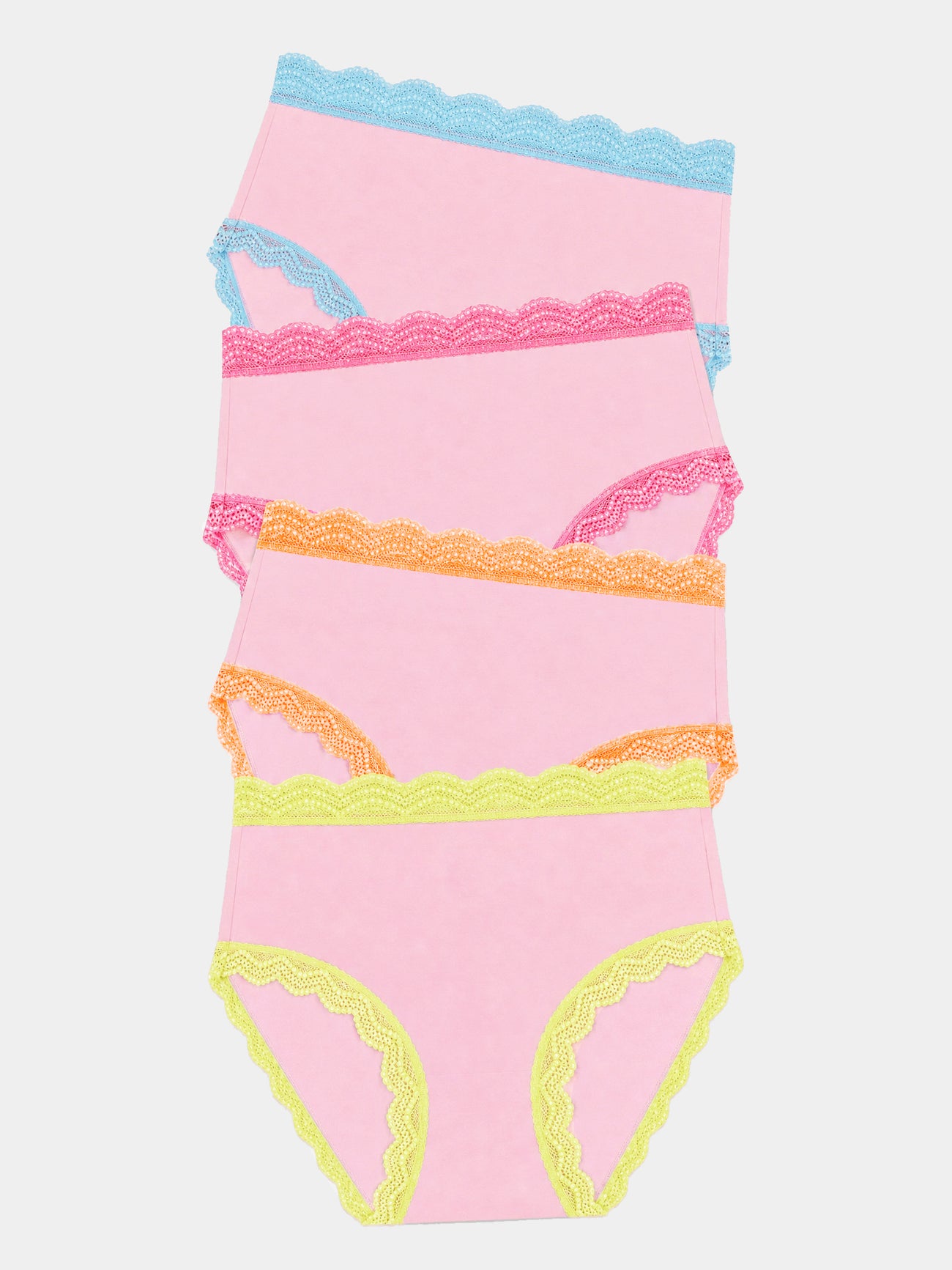 High Rise Brief Four Pack - Neon Kiss