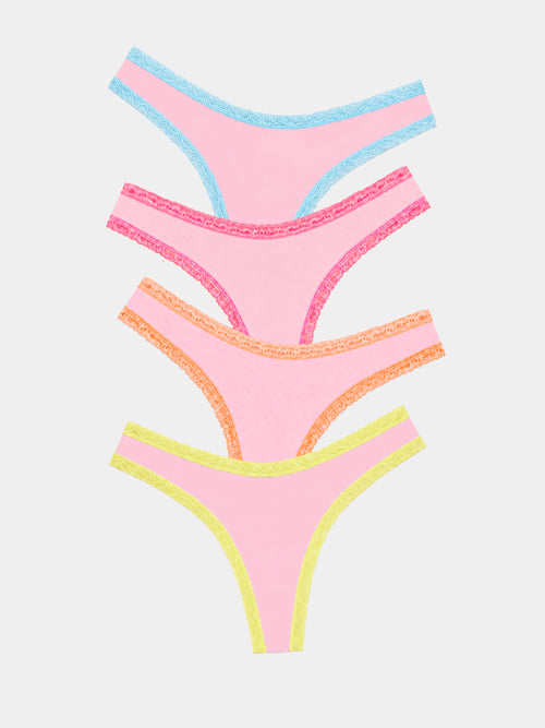 Thong Four Pack - Neon Kiss