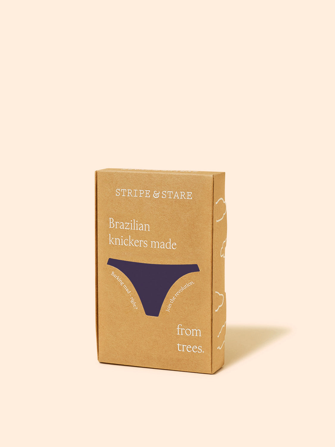 ZigZag Lace Brazilian Brief - Night Fog