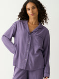 Soft Brushed Woven Pajama Top - Night Fog