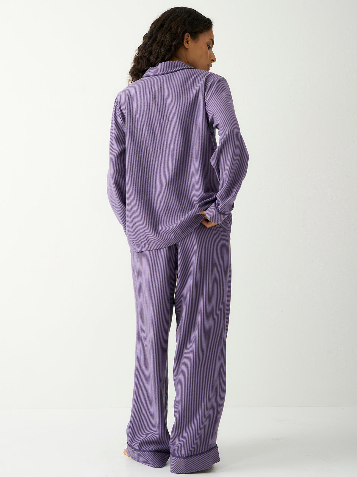 Soft Brushed Woven Pajama Top - Night Fog