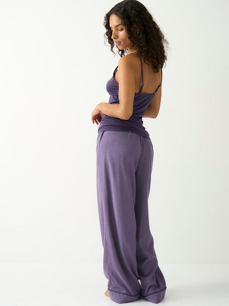 Soft Brushed Woven Pajama Bottoms - Night Fog